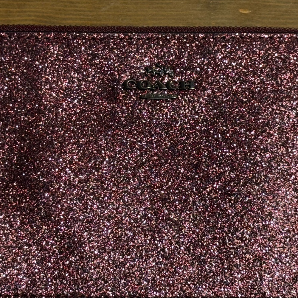 Coach Sparkling Wristlet in purple wine color EUC - Picture 4 of 8